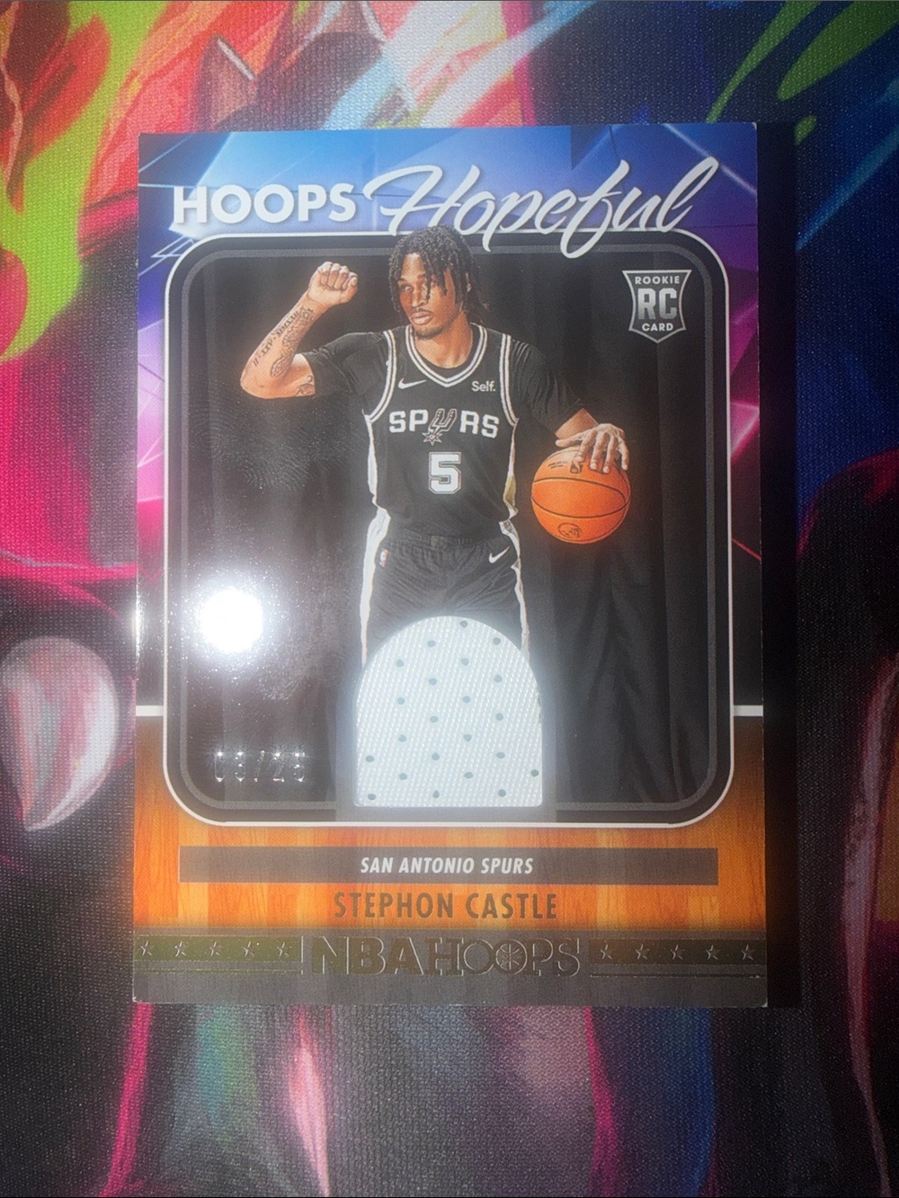 NBA HOOPS Stephon Castle /25 rookie relic